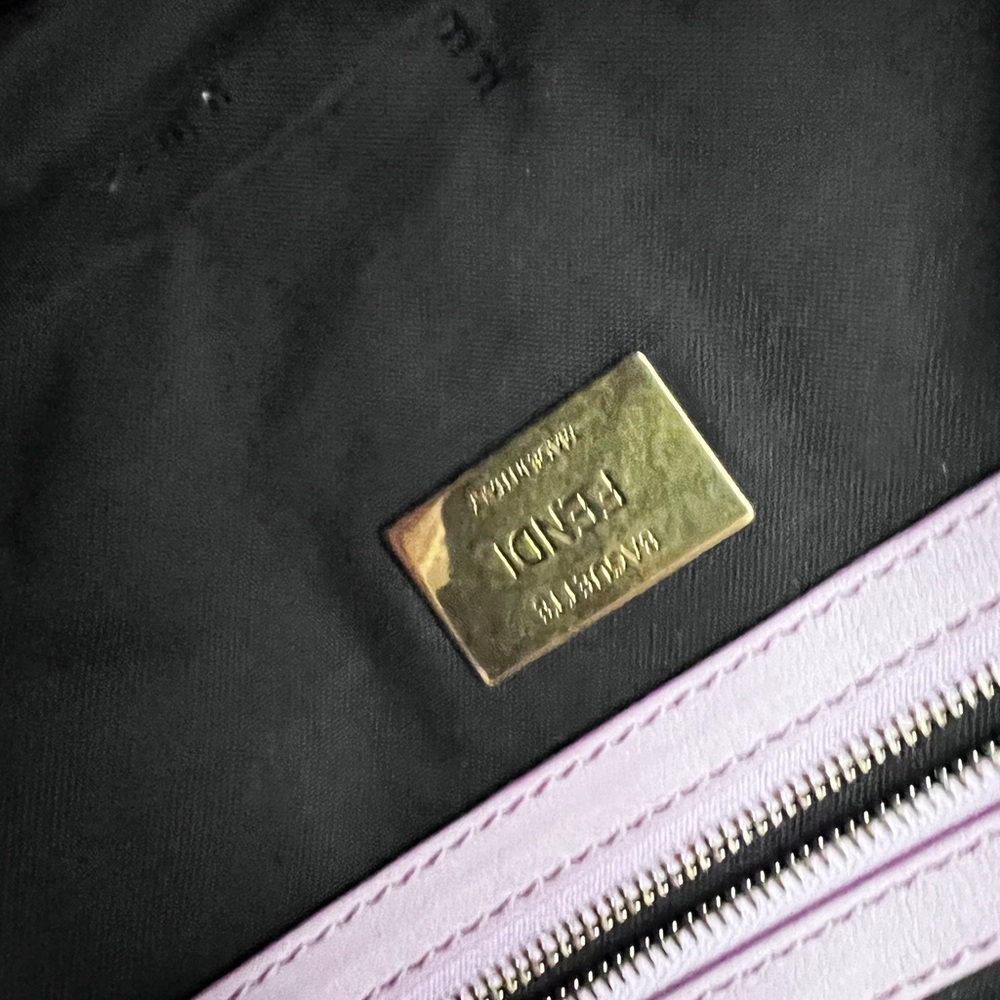 FENDI velvet embossed FF Rosa baguette - Picture 7 of 7